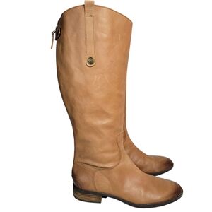 Sam Edelman Penny 2 Tan Leather Riding Boots Size 10.5